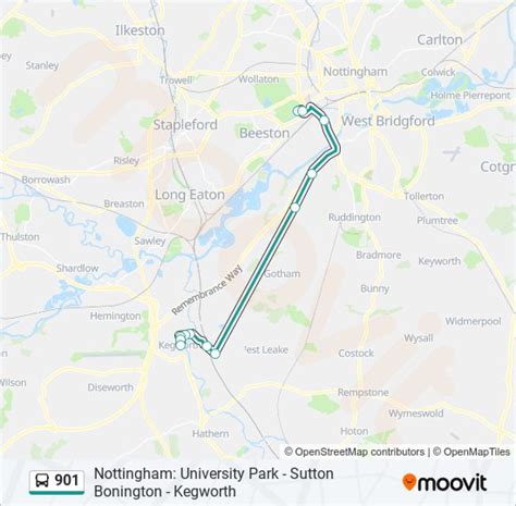901 Route: Schedules, Stops & Maps - Kegworth (Updated)