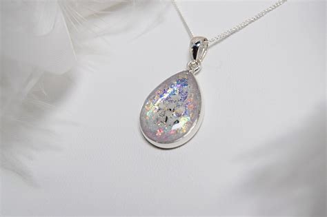 Cremation Ashes & Memorial Tear Drop Necklace - Amulet of Ashes