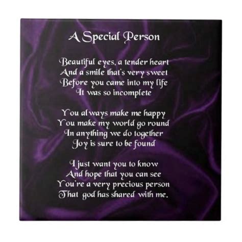 Purple Silk - Special Person poem Tiles | Zazzle