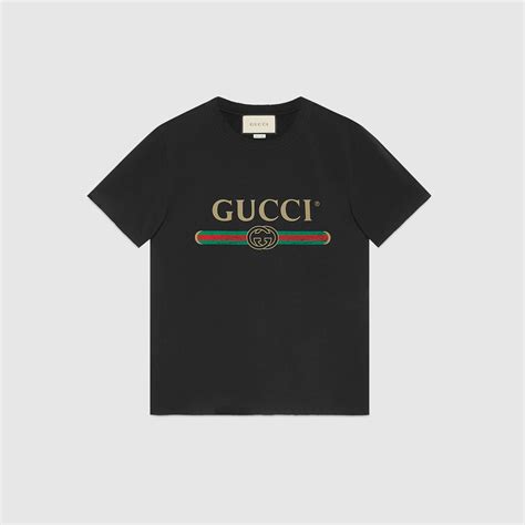 Gucci - Oversize washed T-shirt with Gucci logo | Gucci t shirt, Shirts ...