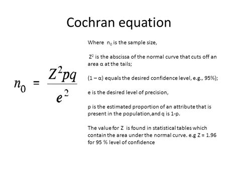 Cochran Formula to Calculate Sample Size (Cochran, 1977) | MASLIN BINTI MASROM (ASSOC. PROF. DR)