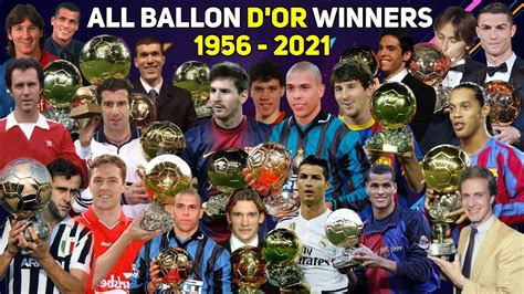 LIST OF ALL BALLON D'OR WINNERS FROM 1956 - 2021. - YouTube