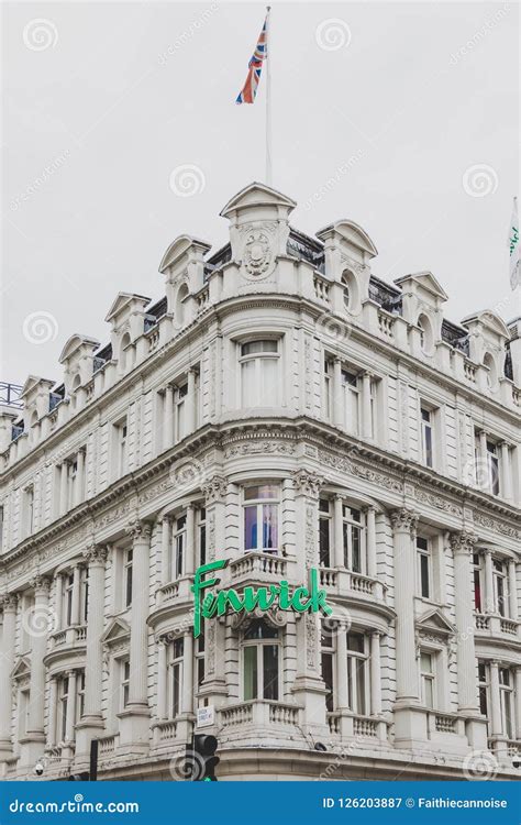 Facade of the Fenwick Department Store in London City Centre Editorial ...