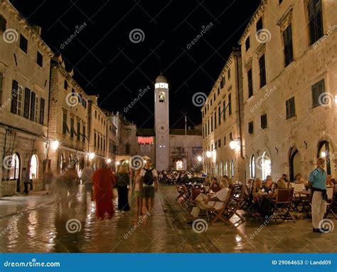 Dubrovnik by Night (Stradun) 1 Editorial Stock Photo - Image of holiday ...