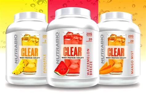 Nutrabio introduces Clear Whey Protein Isolate in three fruity flavors