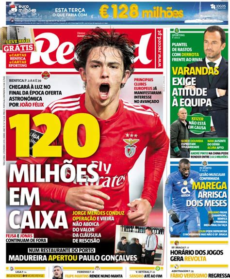 Capa Jornal Record - 5 fevereiro 2019 - capasjornais.pt