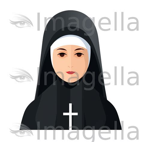 Minimalist Art Style Nun Clipart: 4K Vector Art – IMAGELLA