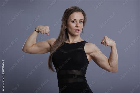 Pose of a fitness model Stock Photo | Adobe Stock