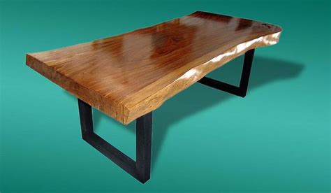 Live Edge Dining Table Golden Acacia Wood Reclaimed Single Slab 7.5 Ft ...