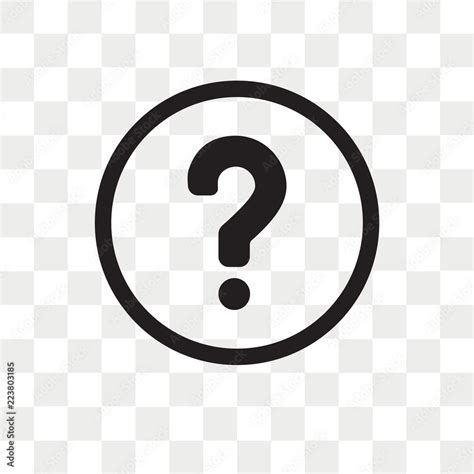 Question mark Button vector icon isolated on transparent background, Question mark Button logo ...