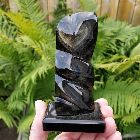 Gold Sheen Obsidian Sculpture (Self Standing) - Crystals of Atlantis