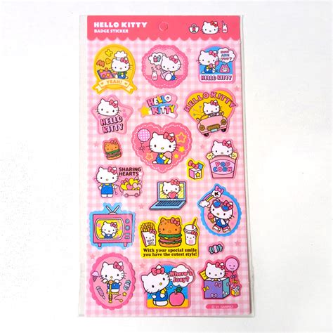 GATOSHOP ★ HELLO KITTY BADGE STICKERS