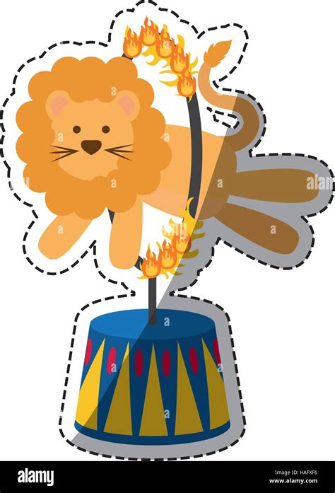 Circus lion cartoon Stock Vector Image & Art - Alamy