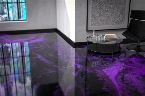 Metallic GRAPE PURPLE & JET BLACK - Epoxy Floor incl. Primer - EPODEX ...