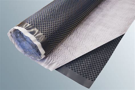 Dimpled membrane with filter fabric drainage mat | Gutta Werke