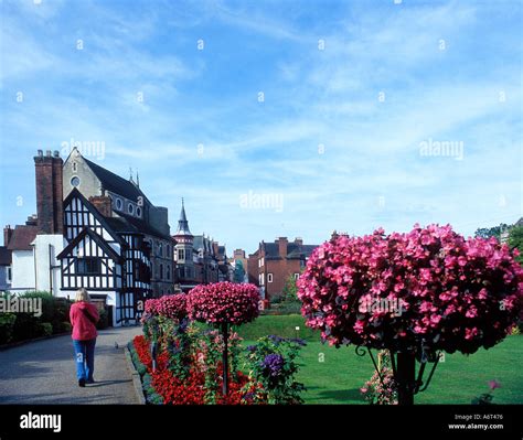 Gardens outside Shrewsbury Castle and Shropshire Regimental Museum UK ...