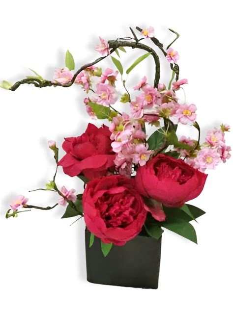 Artificial Peonies Arrangement - FLORAL GARAGE SG