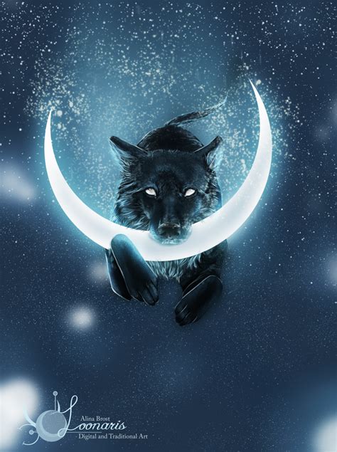 Moon Thief by Loonaris on DeviantArt | Wolf art fantasy, Fantasy wolf ...