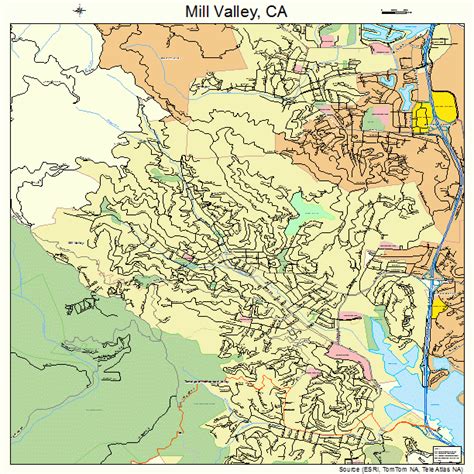 Mill Valley California Street Map 0647710