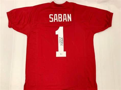 Nick Saban Autographed Signed Alabama Crimson Tide Custom Jersey Beckett Witnessed