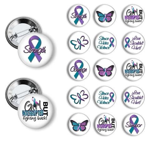 Domestic Violence Awareness Pins Domestic Violence Badges 1.25 - Etsy