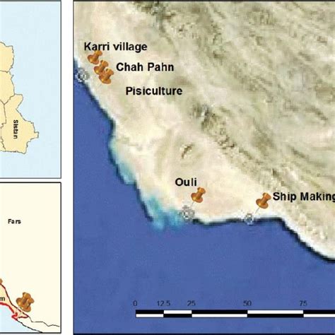 Sampling locations in Bushehr coasts. | Download Scientific Diagram