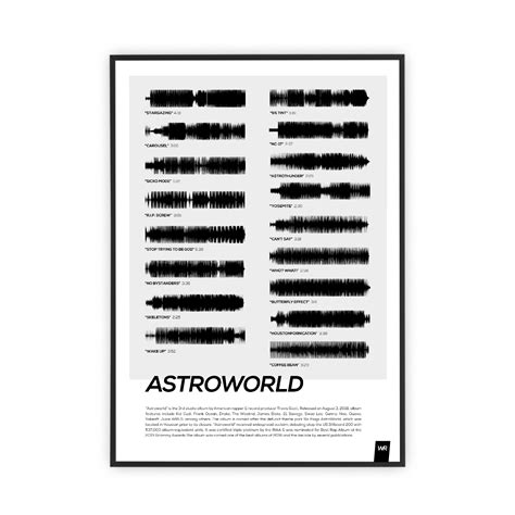 Minimalist soundwave art for "Astroworld" by Travis Scott. "Astroworld ...