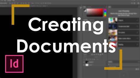 InDesign - 2. Creating a Document - YouTube