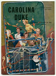 Duke vs. UNC Football Game Program Cover, November 28, 195… | Flickr