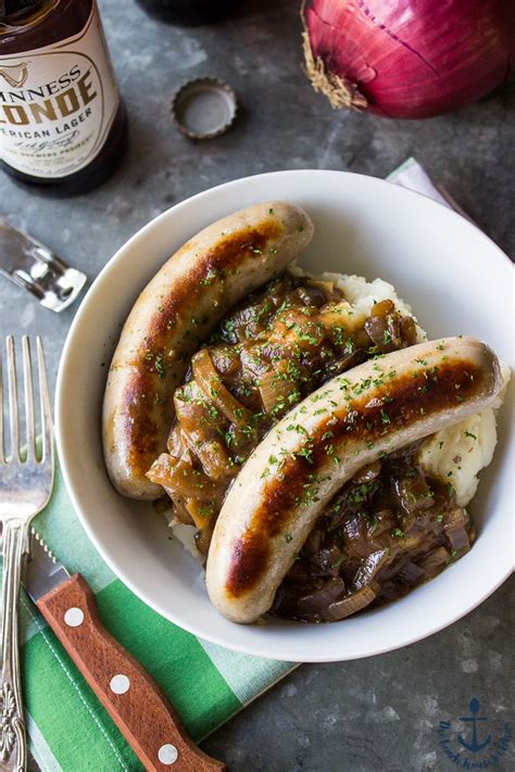 Bangers & Mash with Guinness Onion Gravy | The Beach House Kitchen