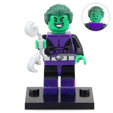 Beast Boy Comic Version Lego Superheroes Minifigure Block Toys