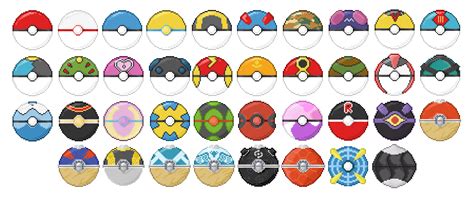 I just finished (almost) all pokeballs in pixel art. : r/pokemon