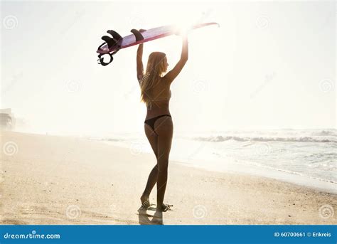 Surfer Girl stock image. Image of lifestyle, caucasian - 60700661