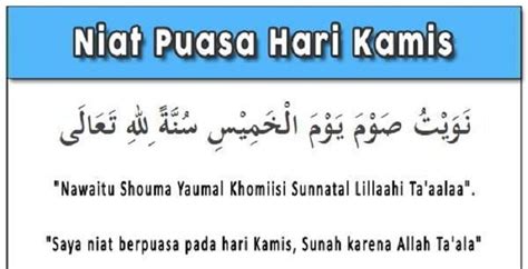 Bacaan Niat Sahur Puasa Senin Kamis, Niat Doa Buka Puasa Senin Kamis dan Keutamaannya - Portal Kudus