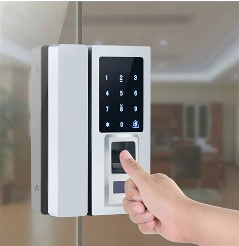 Touch Screen Digit Electronic Glass Door Fingerprint Lock For Glass Door Fingerprint ...