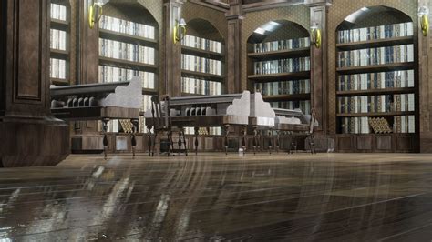 old style library interior free VR / AR / low-poly 3D model | CGTrader