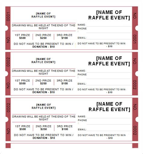 Raffle Ticket Templates | 14+ Free Word, Excel & PDF Formats, Samples ...