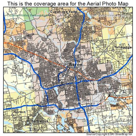 Aerial Photography Map of Akron, OH Ohio