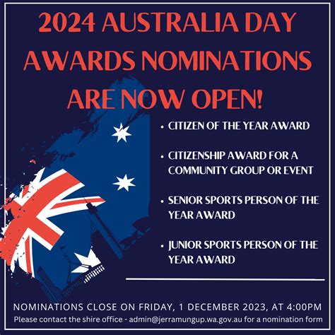 News Story - Australia Day Award Nominations 2024 Now Open! » Shire of Jerramungup