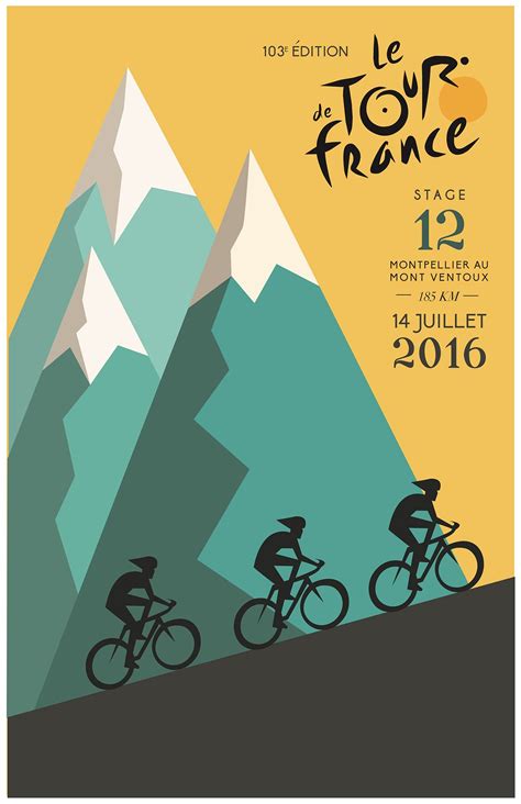 Tour de France 2016 | Bike poster, Cycling posters, Bike illustration