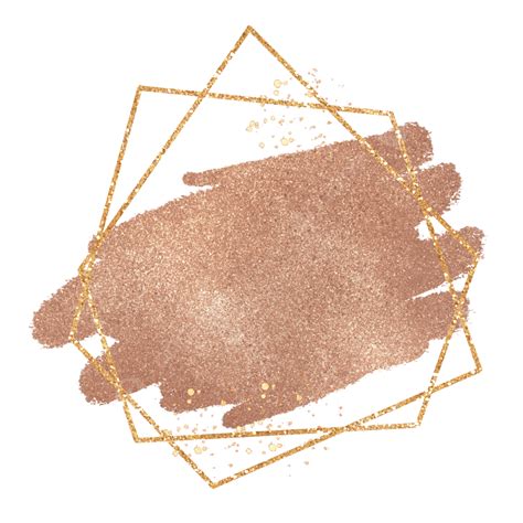 Rose Gold Glitter PNG Image, Elegant Rose Gold Glitter Abstract Frame Design, Gold, Glitter ...