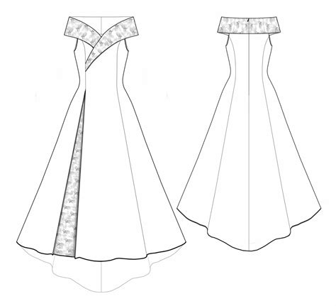 Wedding Dress - Sewing Pattern #5530. Made-to-measure sewing pattern ...