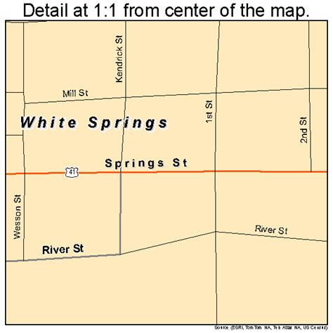 White Springs Florida Street Map 1277400