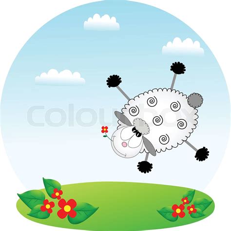 Flying sheep | Stock vector | Colourbox