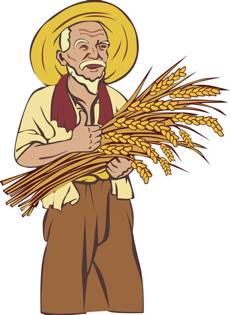 Farmer PNG Image | Vector illustration character, Cartoon clip art ...