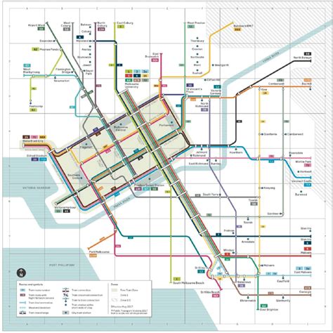 Melbourne Tram Network Map - Map With Cities