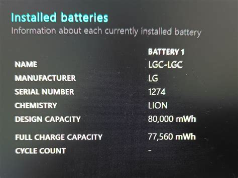 New Laptop's Battery capacity is 2500 mWh less than design capacity ...