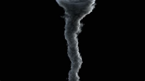 4K Tornado Or Whirlwind Animation, Whirl, Twister, Isolated On Black Background, With Alpha (HD ...