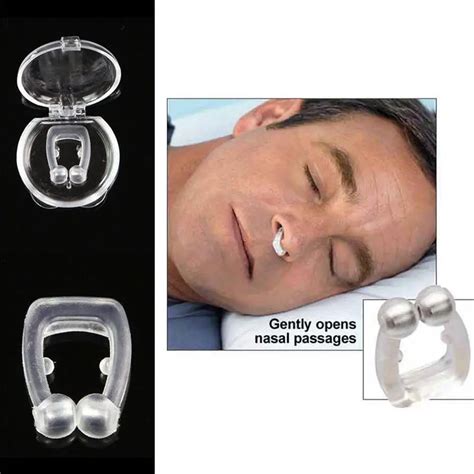 Anti Snore Magnetic Breathing Nose Clip Silicone Relieve Stop Snore Anti Snoring Nose Clip Night ...