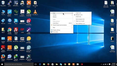 Windows 10: How to Resize, Change(smaller, medium and bigger) Desktop icons - YouTube